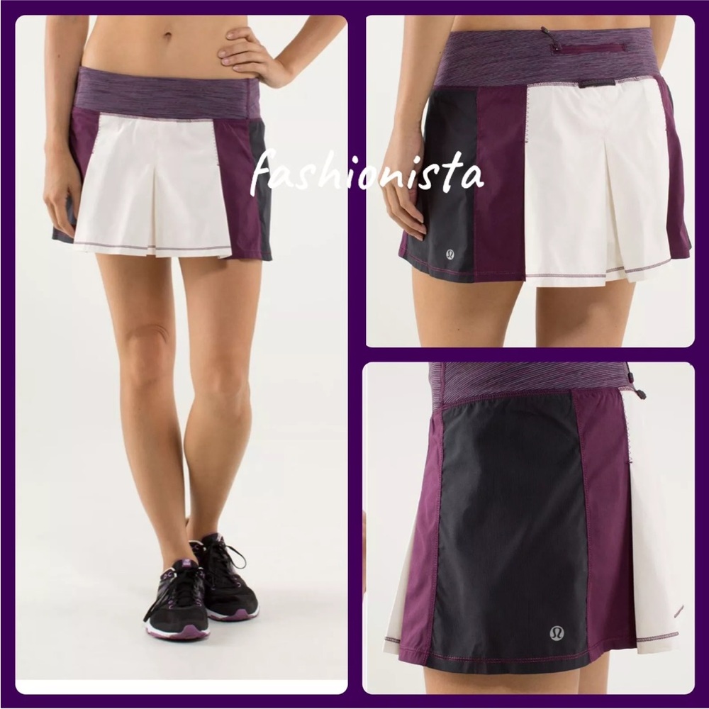 NWOT Lululemon Fast Cat skirt skort Check Sz.6